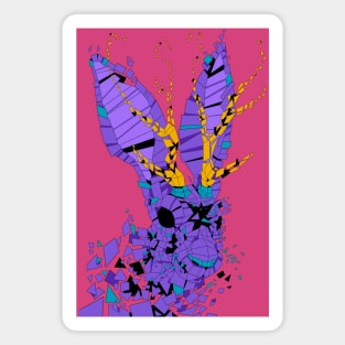 Purple Jackalope (magenta) Magnet